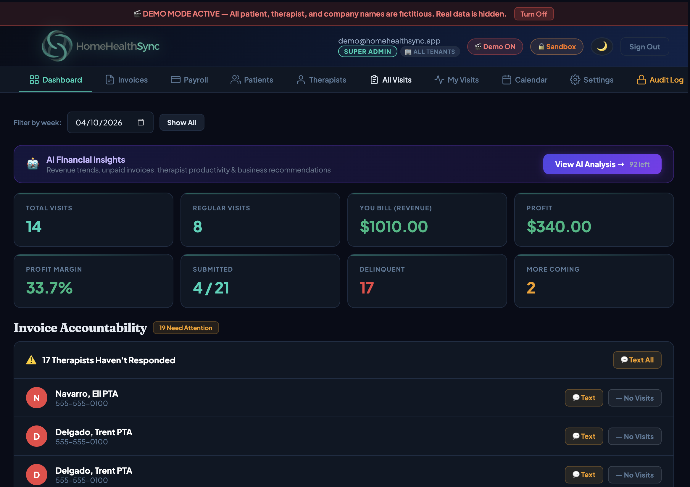 HomeHealthSync Dashboard
